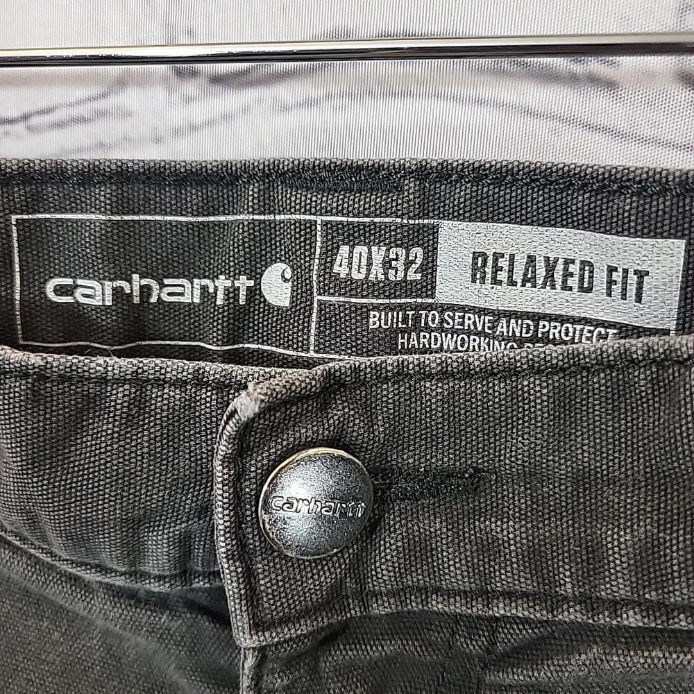 Carhartt Workwear Gray‎ Pants Mens 40x32 Relaxed Fit Outdoors Flaw